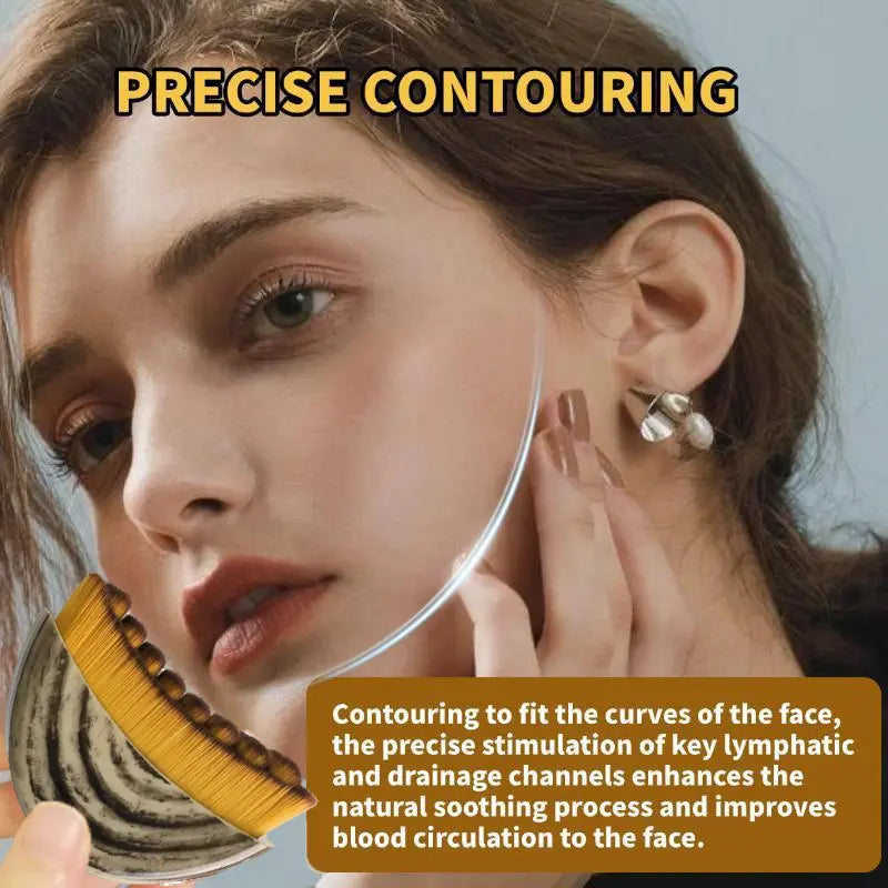 Buy 1 Get 1 Free Facial Brush for Jawline Sculpting & Lymph Drain, Ergonomic Dry Contour Massager and Facial Care Tool for Normal Skin, Facial Care Tools