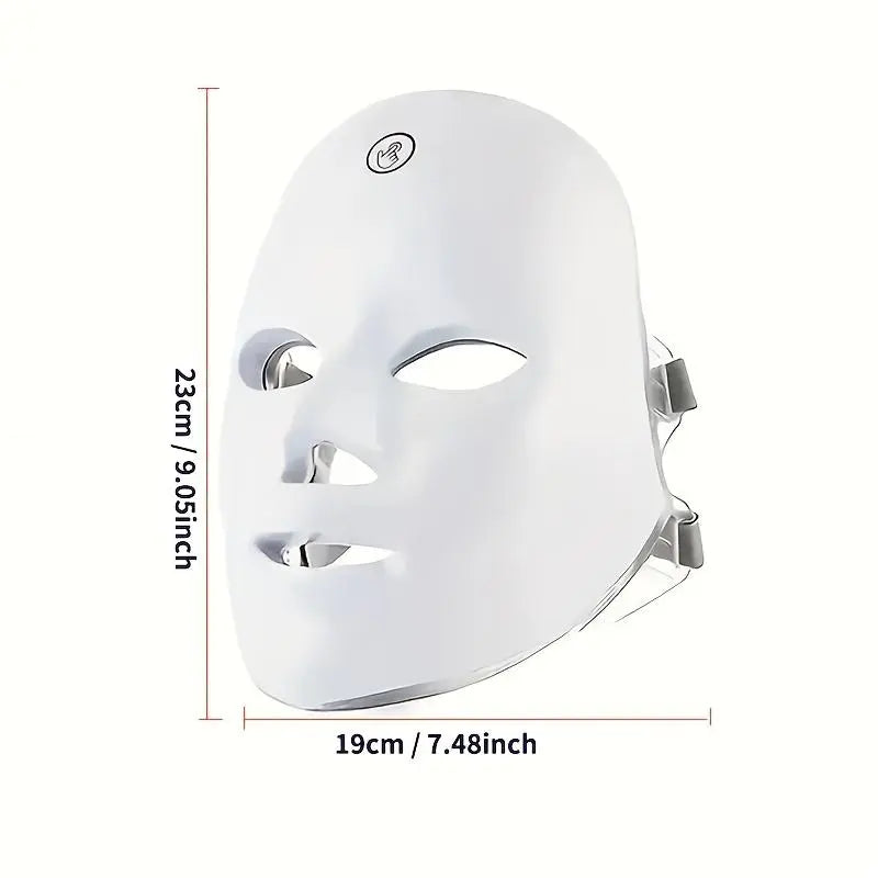 Wireless LED Photon Facial Mask, Full Coverage Red Light Skin Care Mask, Portable at Home Beauty Tool for Skin Brightening, Oil Control & Skin Texture Improvement